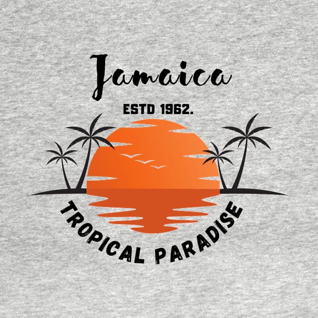 Tropical Paradise Jamaica by PurePrintTeeShop